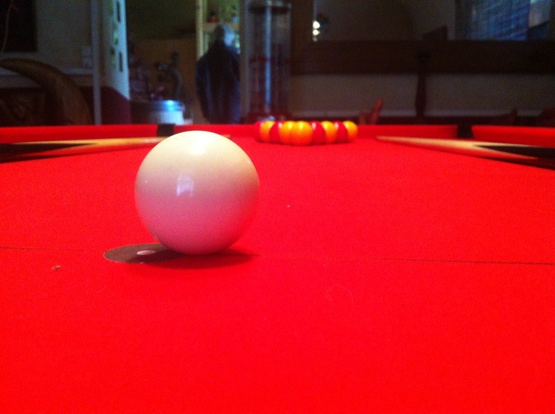 Tapis billard rouge