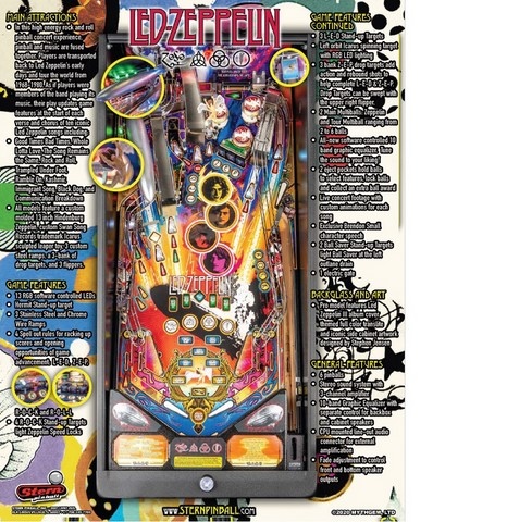 plateau Flipper Led Zeppelin pro