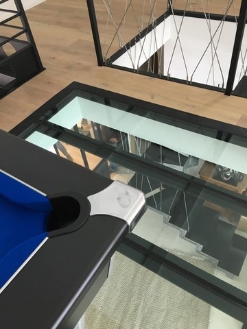 installation billard à l'étage