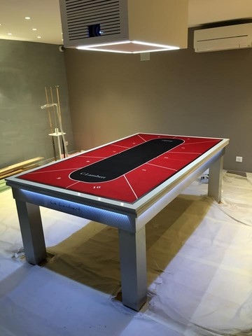 Billard poker plateau