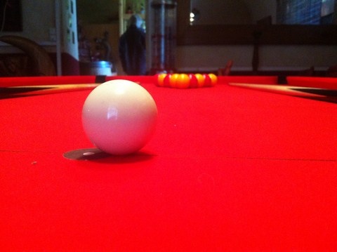 Tapis billard rouge