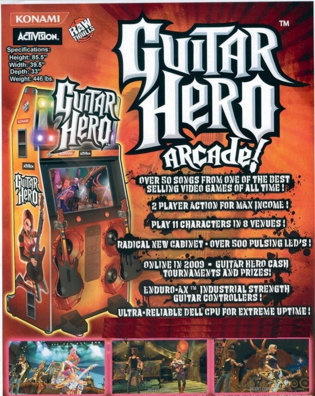 flyer guitar hero arcade