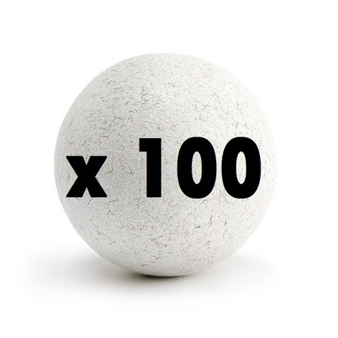 100 BALLES LIEGE BLANCHES