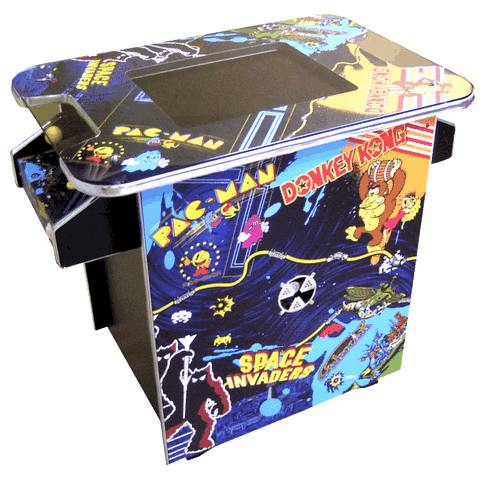 décor et stickers multijeux pour borne arcade table cocktail 